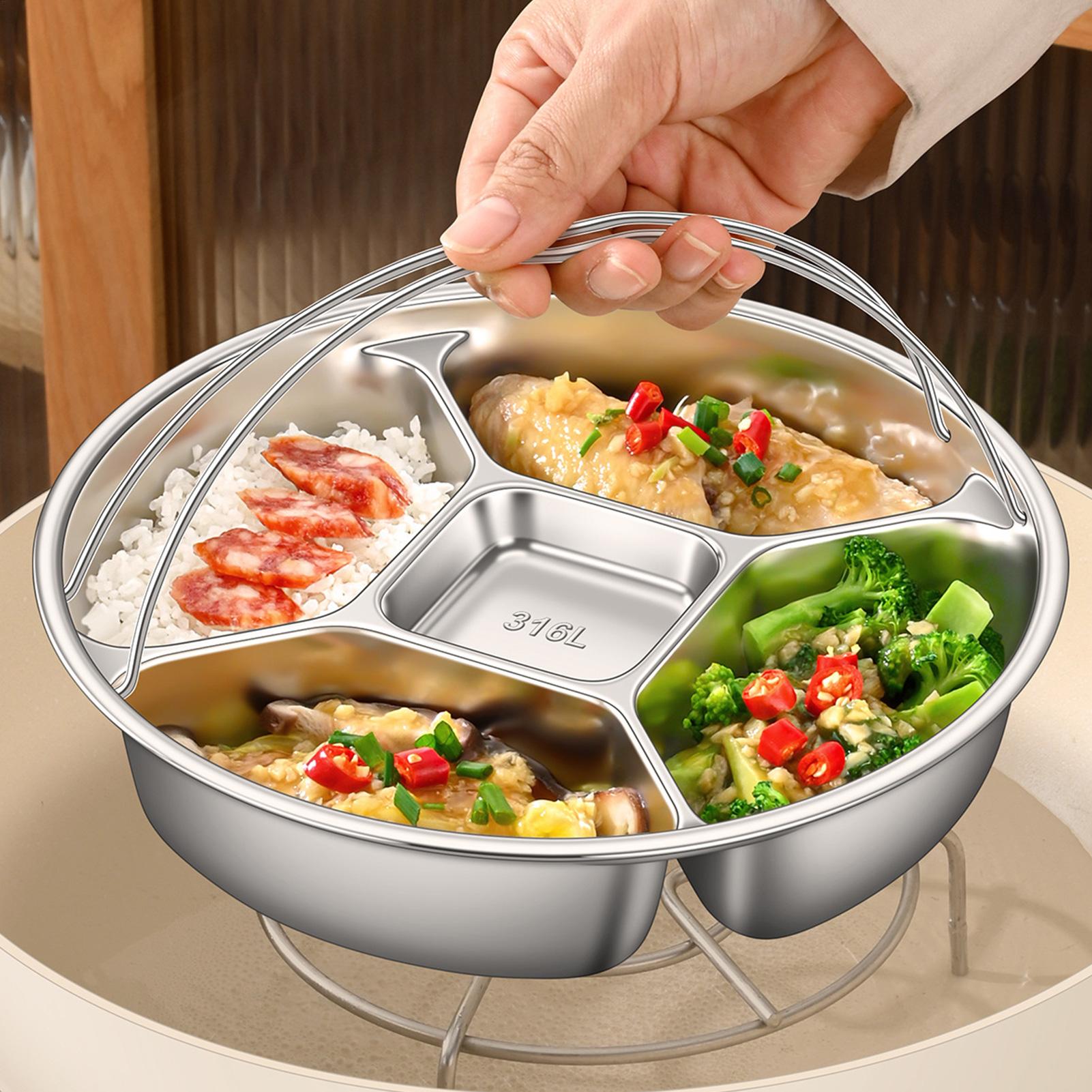 Food Storage Dividers - Food Divided Plate Dishes Fruit Salad
