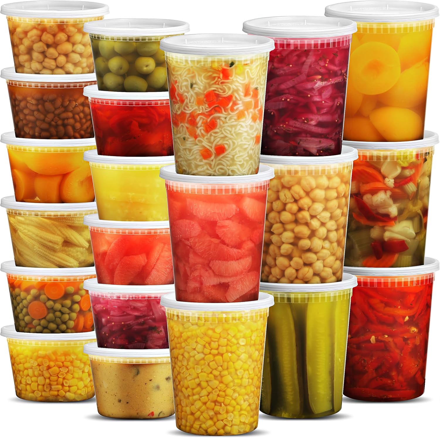 Food Storage Quart Containers - Deli Food Storage Containers with Lids