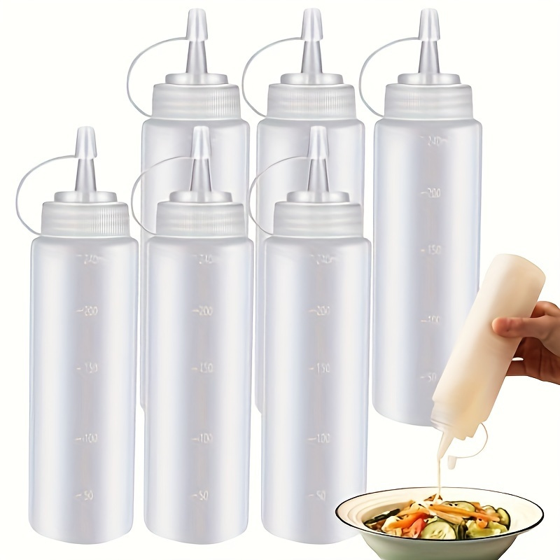 Salad Dressing Bottle - 3pcs Condiment Squeeze Bottle, Container Dispenser