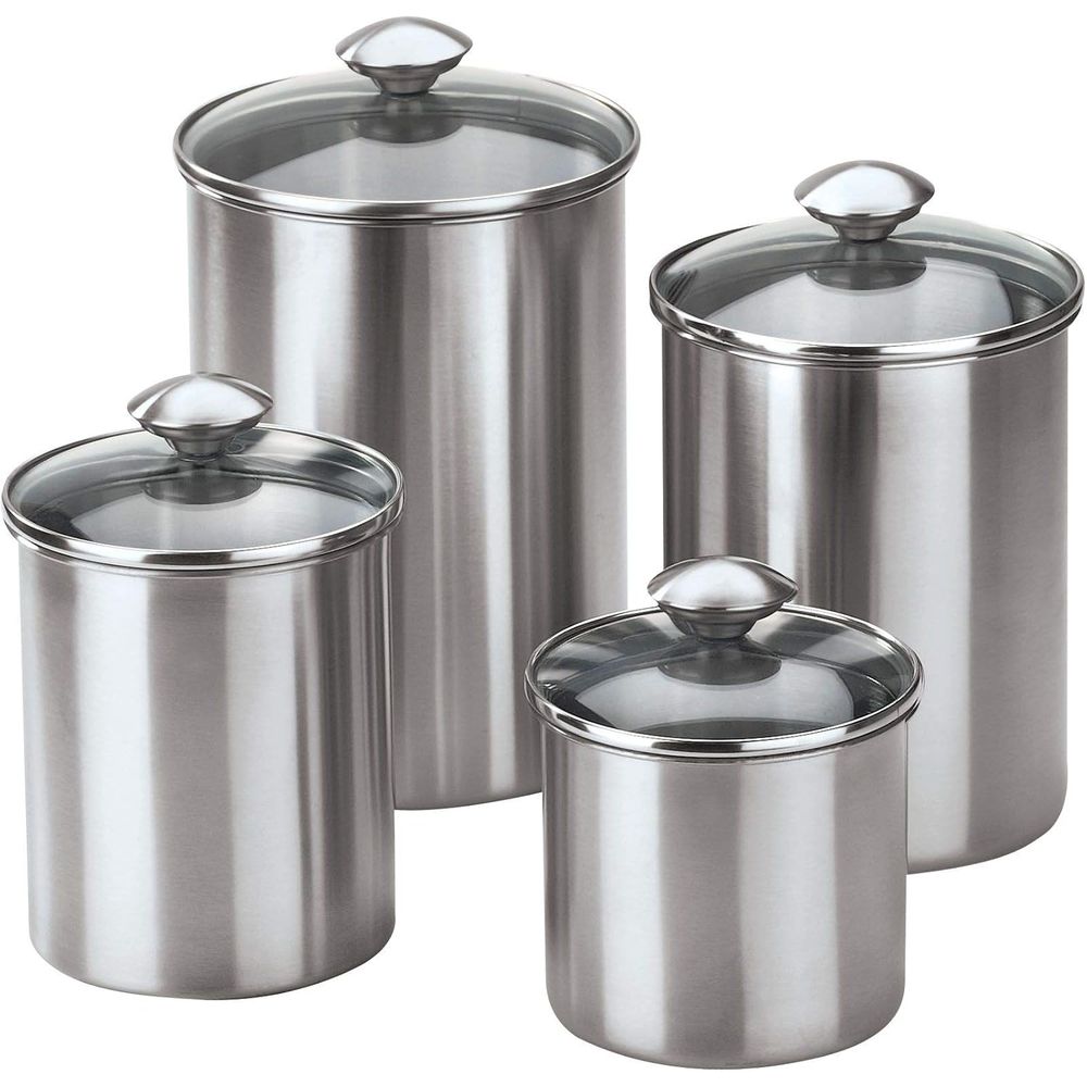 Food Storage Containers Glass - 4-Piece Stainless Steel Food Storage Container