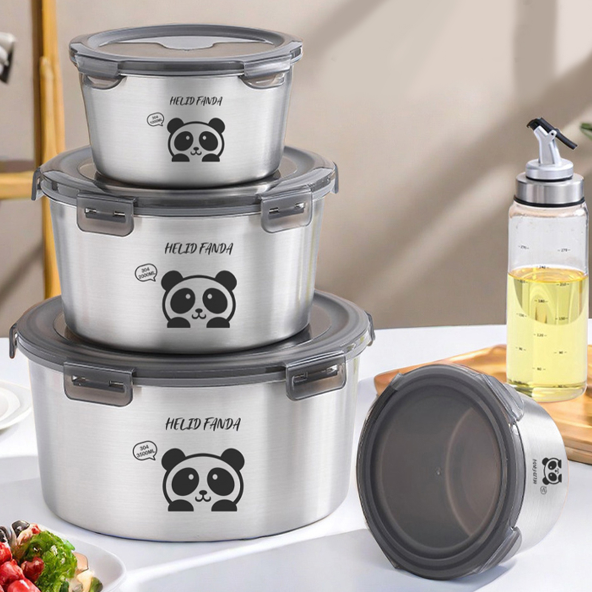 Food Storage Safety - 304 Stainless Steel Fresh-keeping Box Refrigerator
