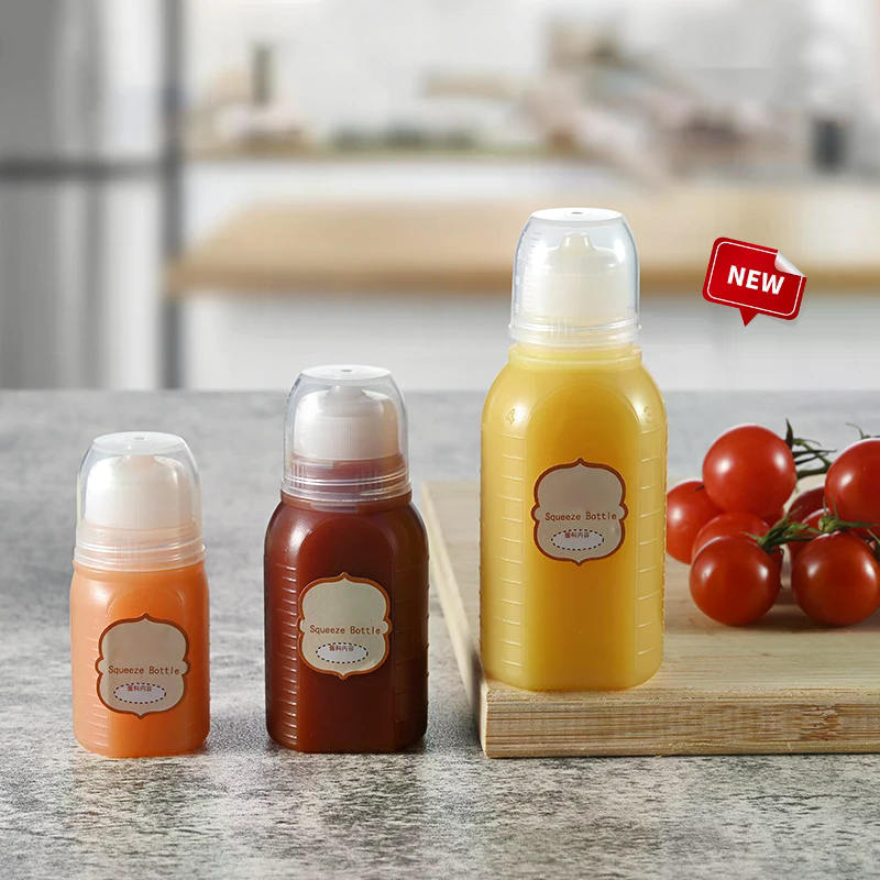 Salad Dressing Bottle - 30/60/100ml Mini Squeeze Bottles Ketchup Condiment