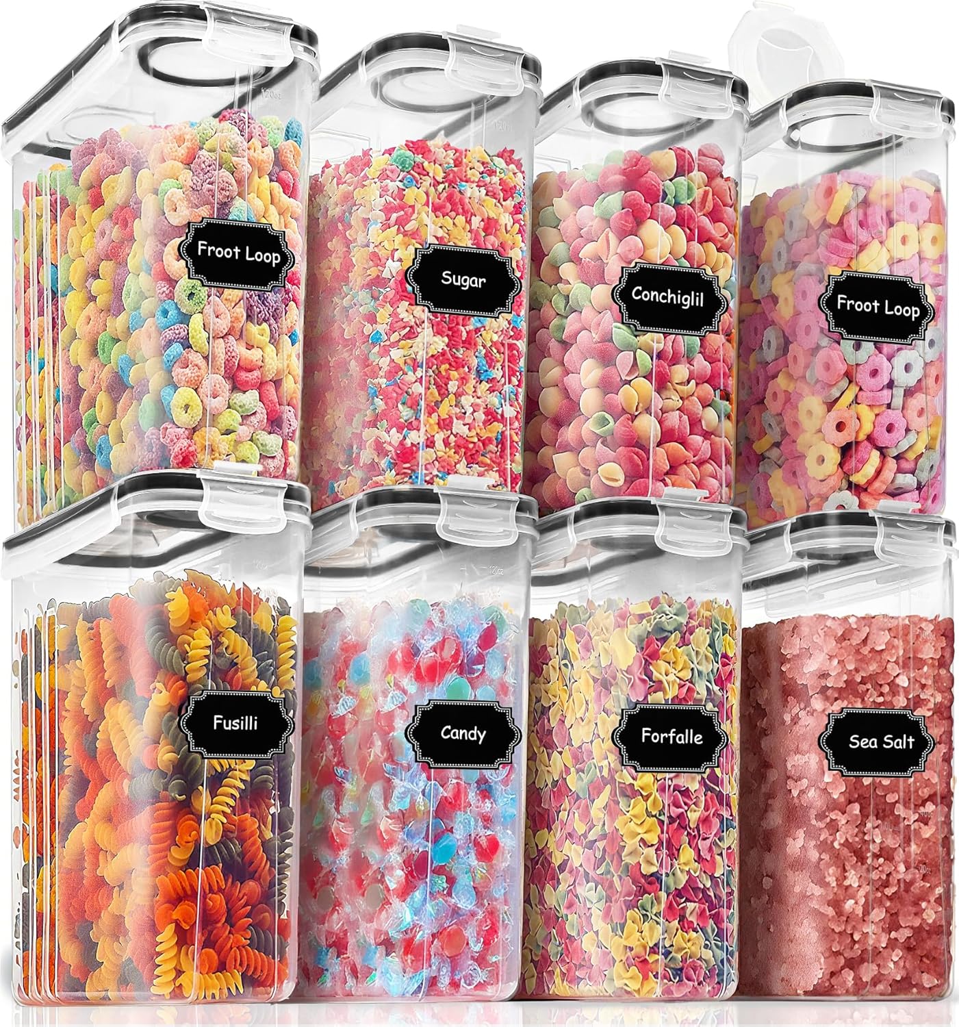Food Storage Containers Glass - 8-Piece Airtight Food Storage Containers Set