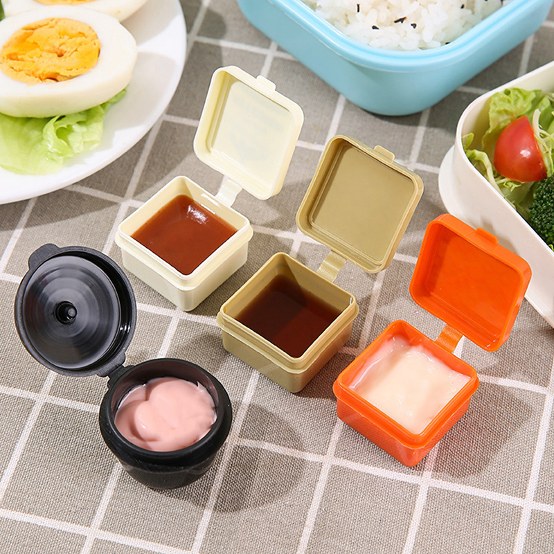 Salad Dressing Bottle - 4Pcs Mini Seasoning Sauce Bottle Portable