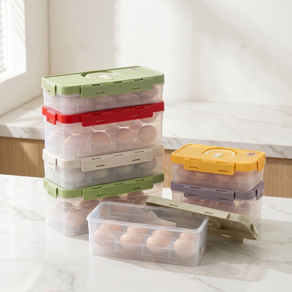 Food Storage Stackable Containers - Stackable Egg Storage Box Refrigerator Organizer