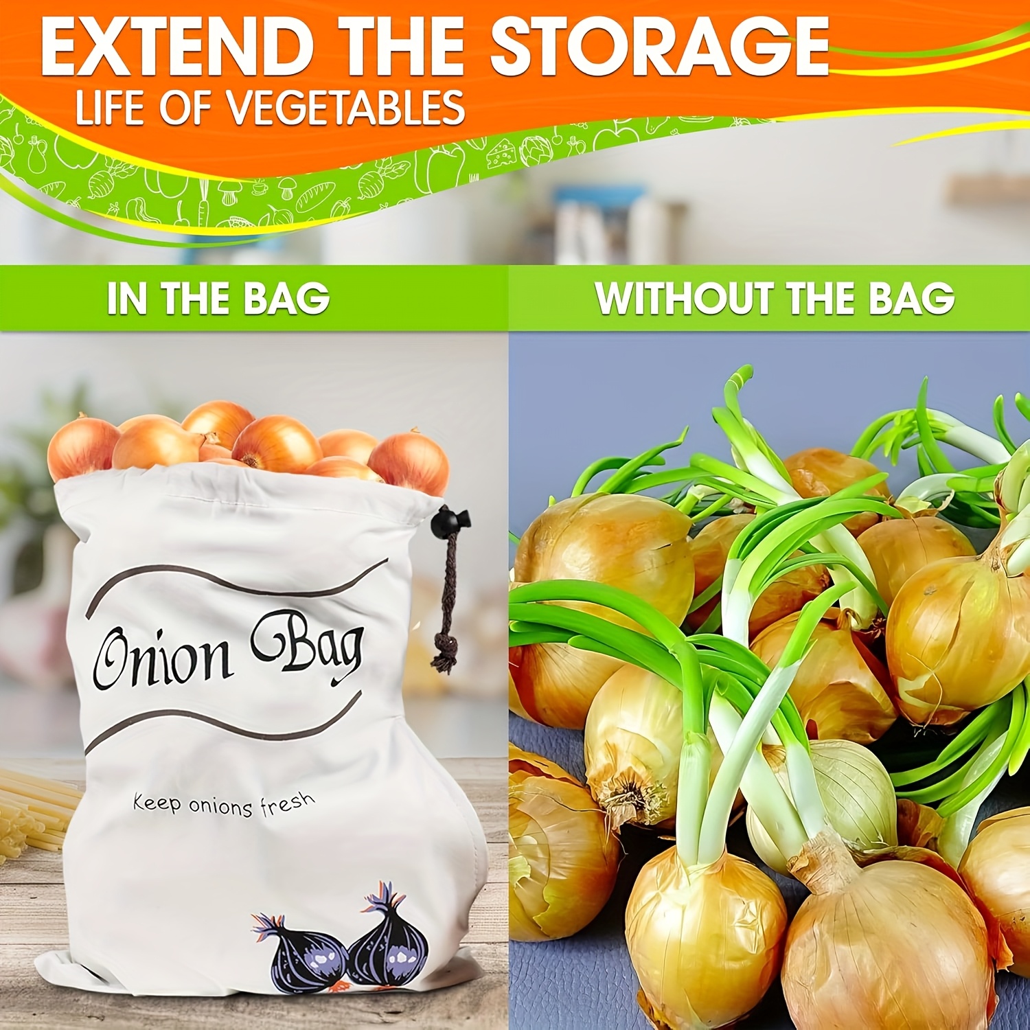 2pcs Reusable Vegetable Storag – Food Storage In Roots recenzja i cena