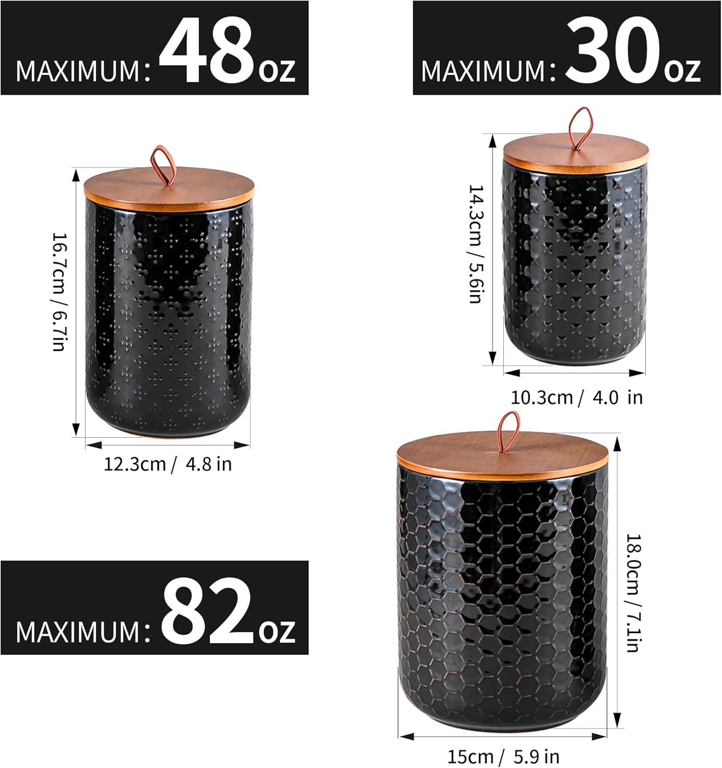 Black Ceramic Canister Set wit – Set Food Storage recenzja i cena