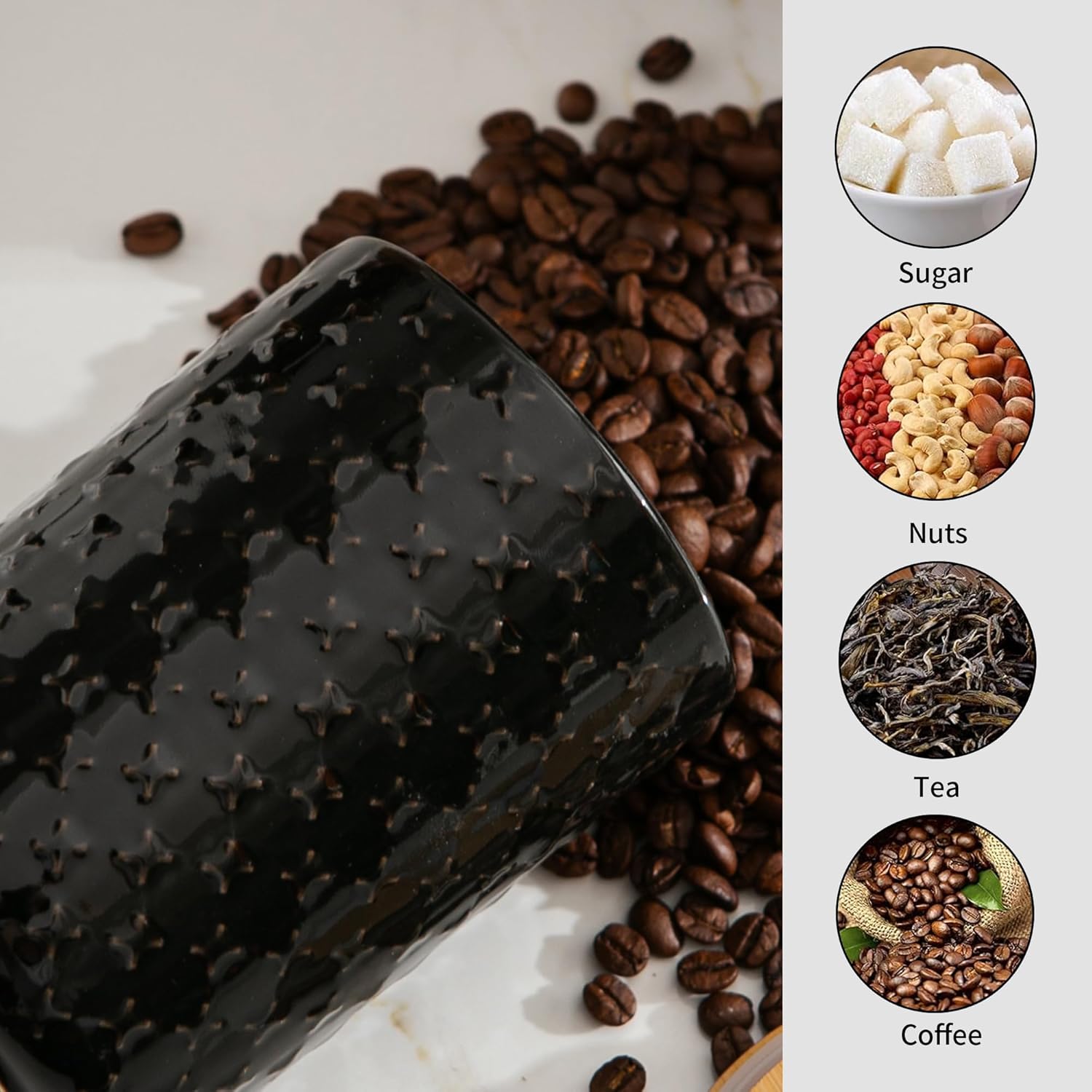 Black Ceramic Canister Set wit – Set Food Storage recenzja i cena