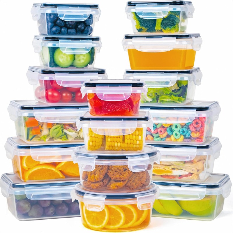 6-Piece Plastic Food Storage C – Food Storage Stackable Containers recenzja i cena