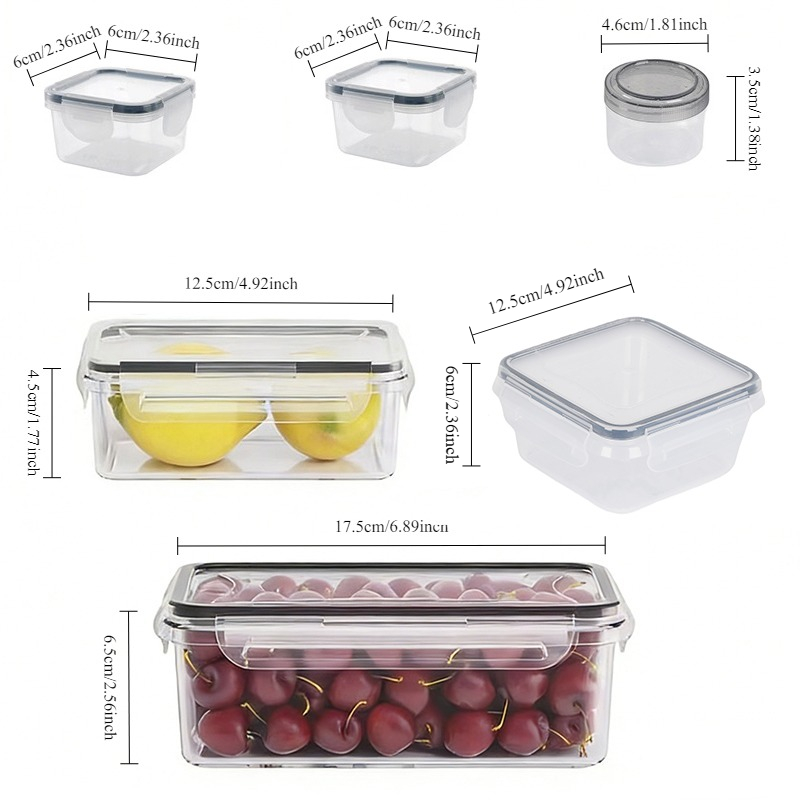 6-Piece Plastic Food Storage C – Food Storage Stackable Containers recenzja i cena