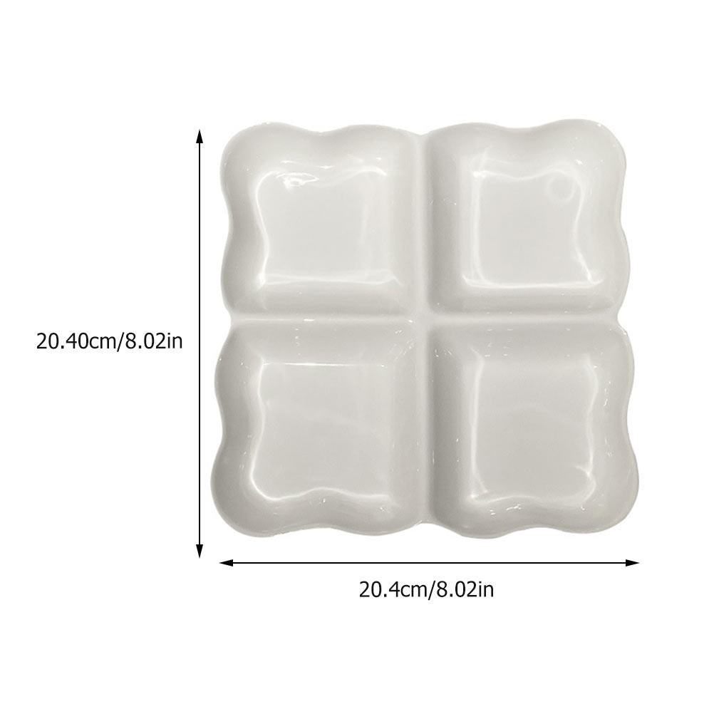 4 Compartment Ceramic Snack Di – Storage Food Tray recenzja i cena