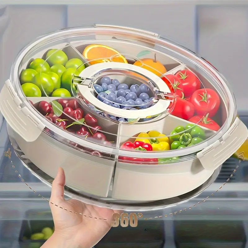 Divided Rotating Serving Tray  – Food Storage Dividers recenzja i cena