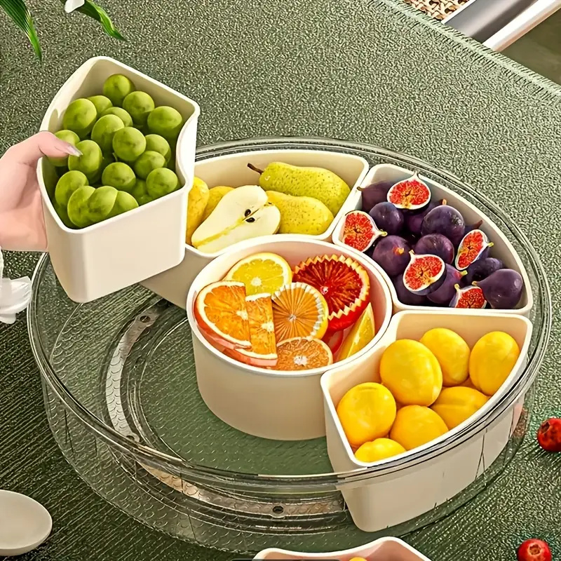 Divided Rotating Serving Tray  – Food Storage Dividers recenzja i cena