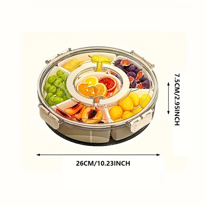 Divided Rotating Serving Tray  – Food Storage Dividers recenzja i cena