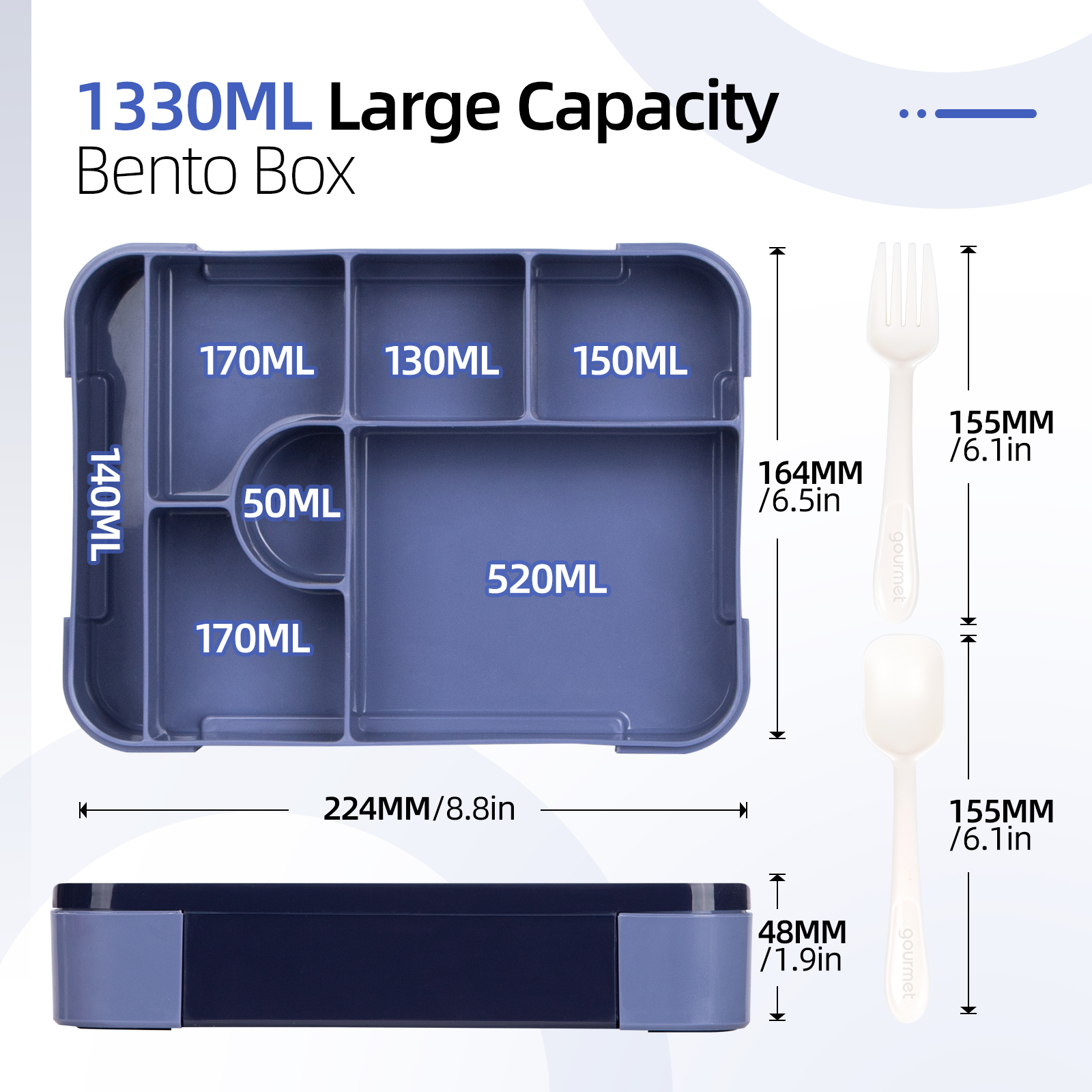 Large Capacity Bento Lunch Box – Food Storage Dividers recenzja i cena
