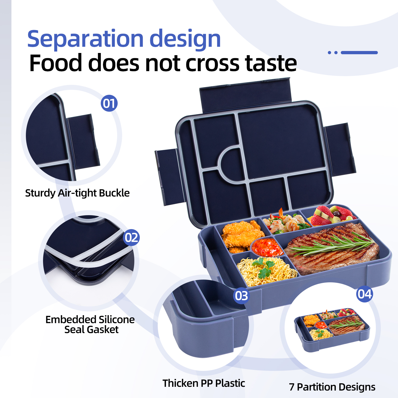 Large Capacity Bento Lunch Box – Food Storage Dividers recenzja i cena