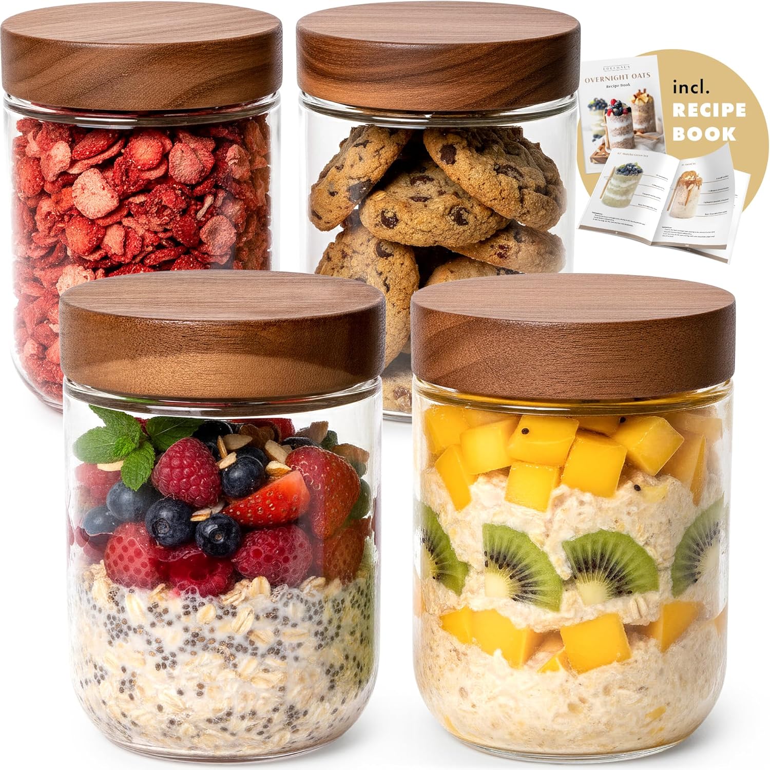Overnight Oats Containers with – Food Storage Containers Glass recenzja i cena