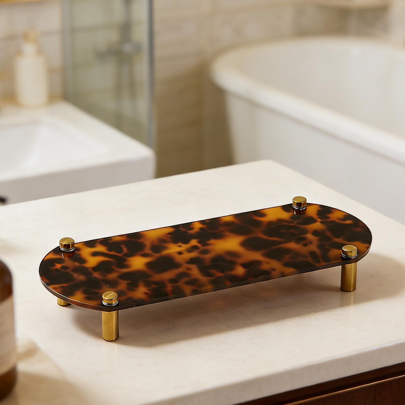 Bathroom Counter Tray Tortoise – Storage Food Tray recenzja i cena