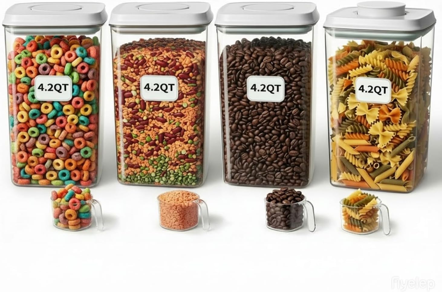 4 Pcs Large Pop Airtight Food  – Set Food Storage recenzja i cena