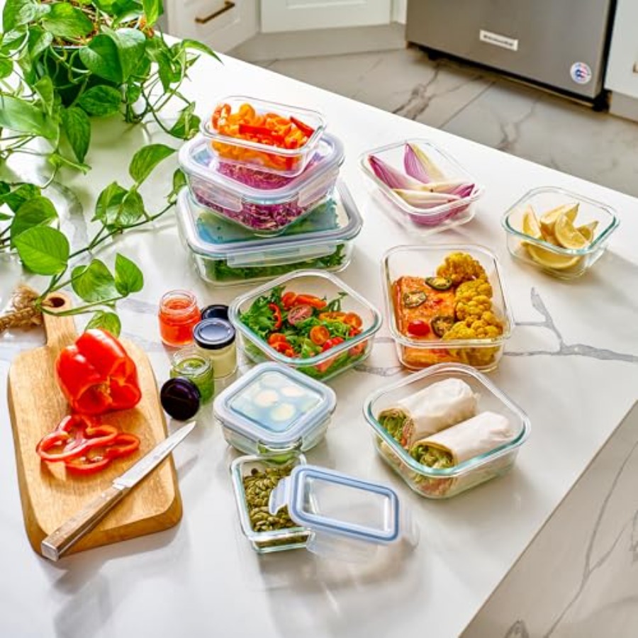 40pc Set Glass Food Storage Co – Food Storage Stackable Containers recenzja i cena