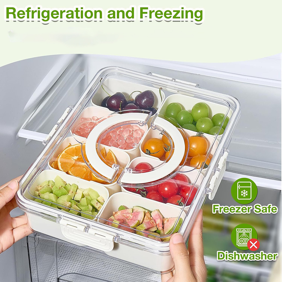 4/8Grid Snack Box Container Po – Food Storage Dividers recenzja i cena