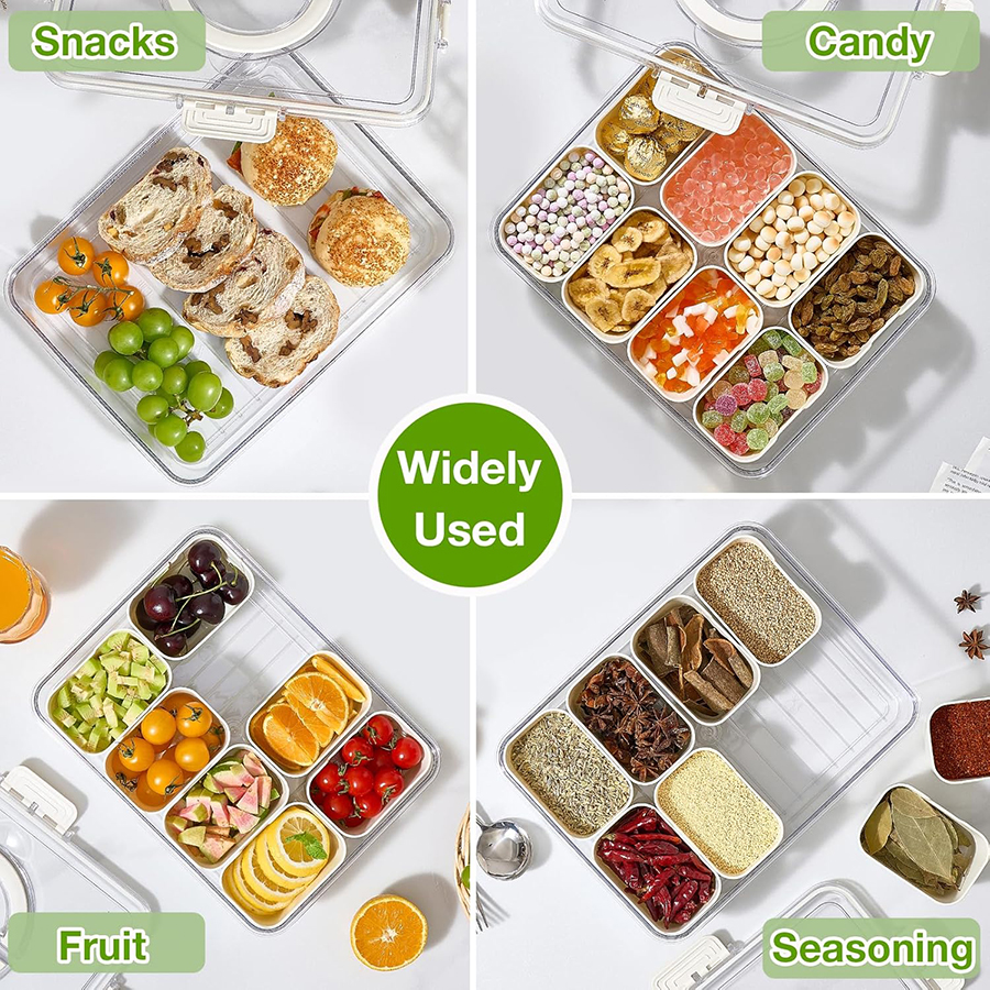 4/8Grid Snack Box Container Po – Food Storage Dividers recenzja i cena