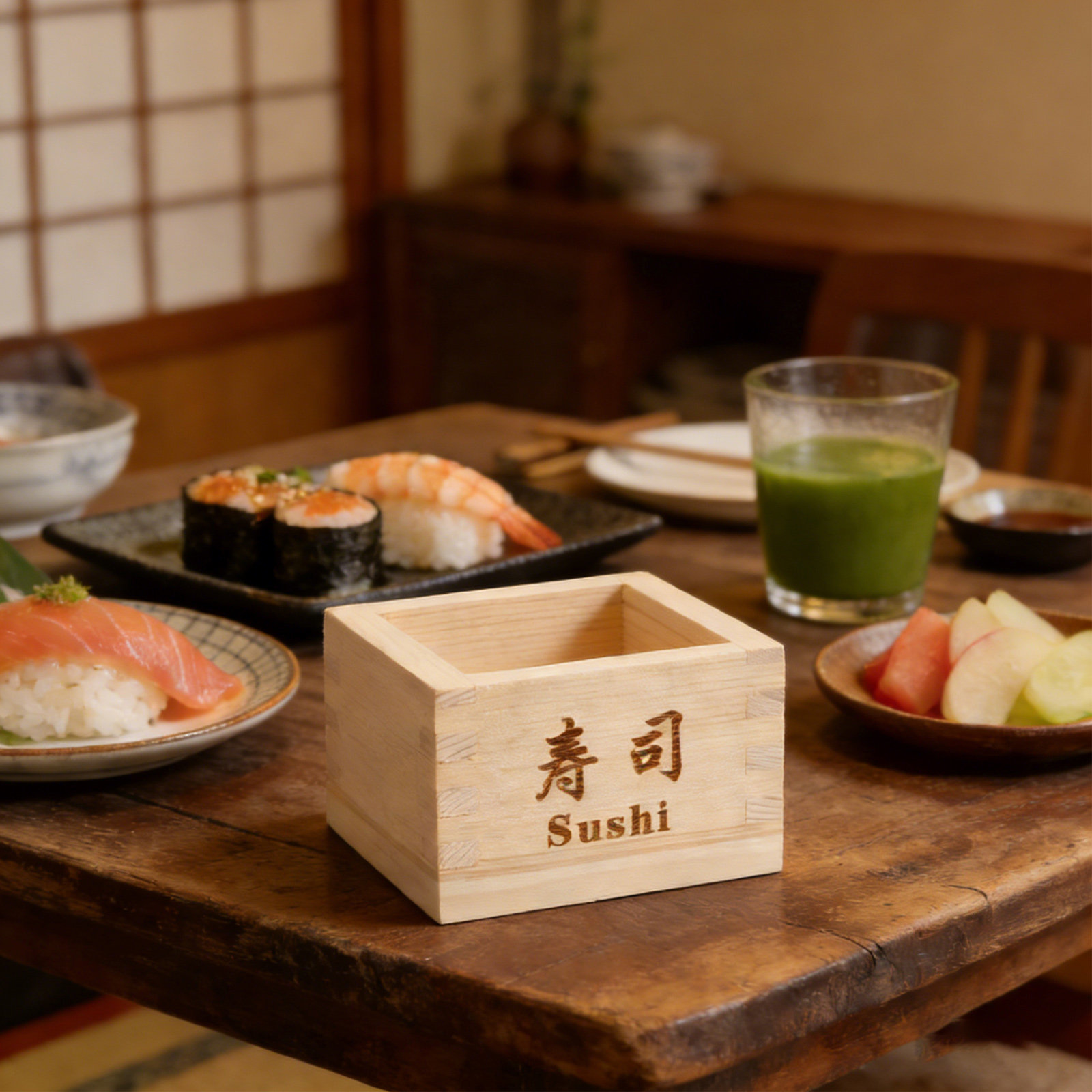 Japanese Masu Sake Cup Wooden  – Storage Food Tray recenzja i cena