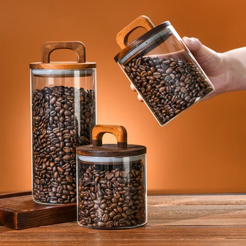 800-2100ml Wood Lid Glass Jar  – Food Storage Lidl recenzja i cena