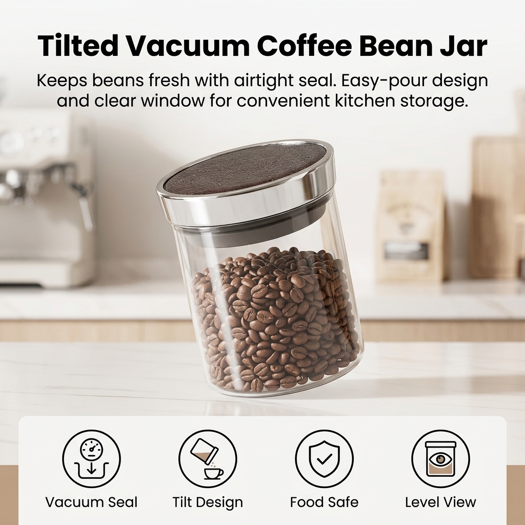 Coffee Bean Storage Jar With V – Food Storage Technology recenzja i cena