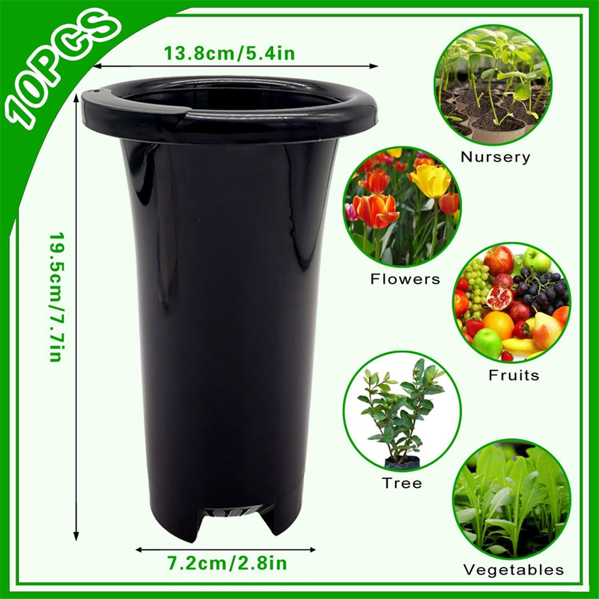 10Pcs Plastic Deep Plant Nurse – Food Storage Plants recenzja i cena