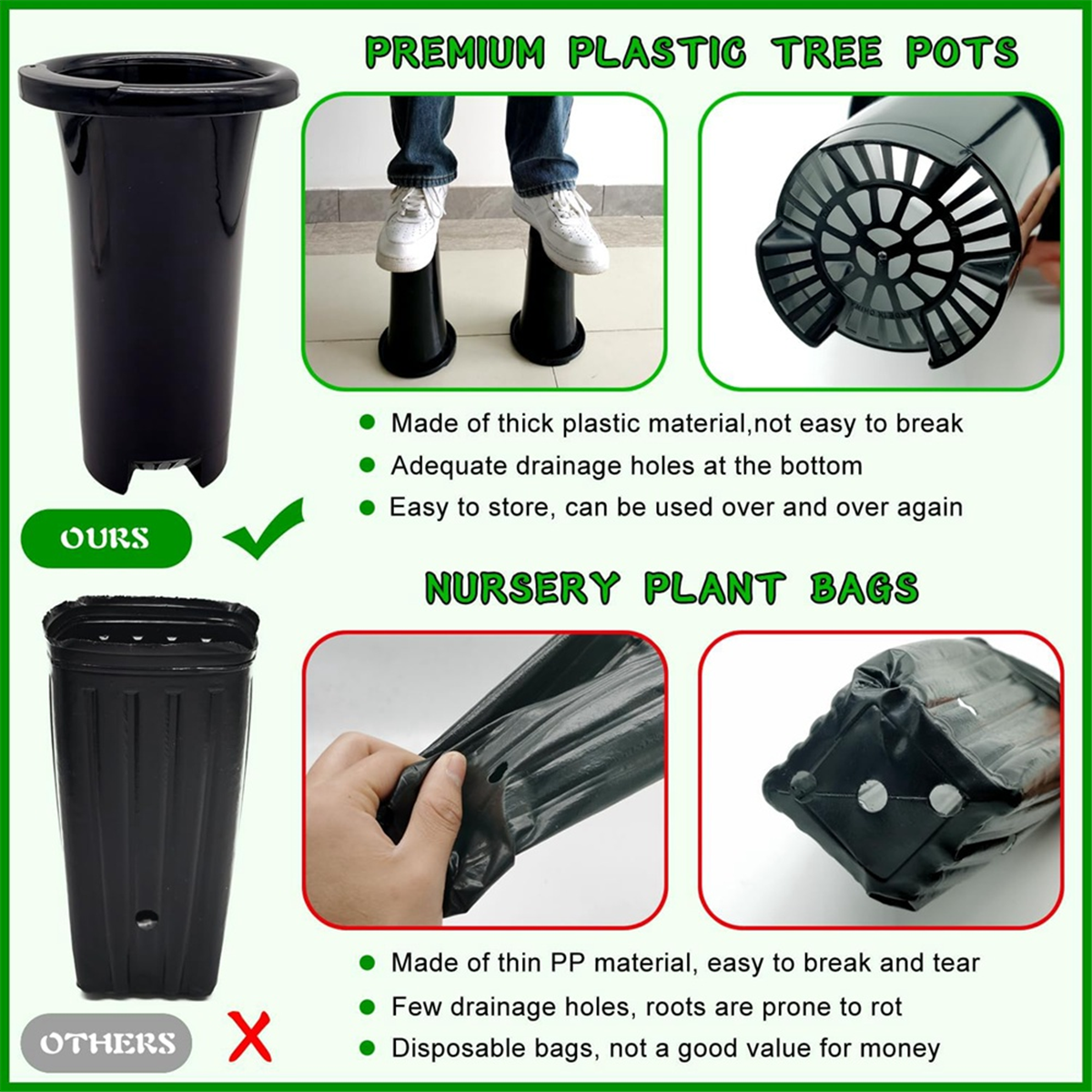 10Pcs Plastic Deep Plant Nurse – Food Storage Plants recenzja i cena