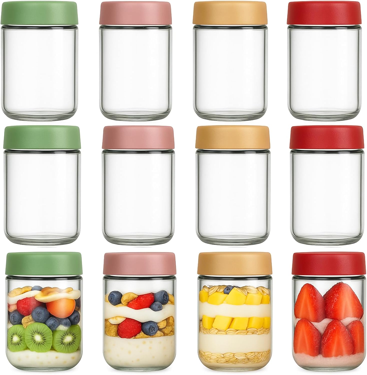 12 Pack Overnight Oats Contain – Food Storage Containers Glass recenzja i cena