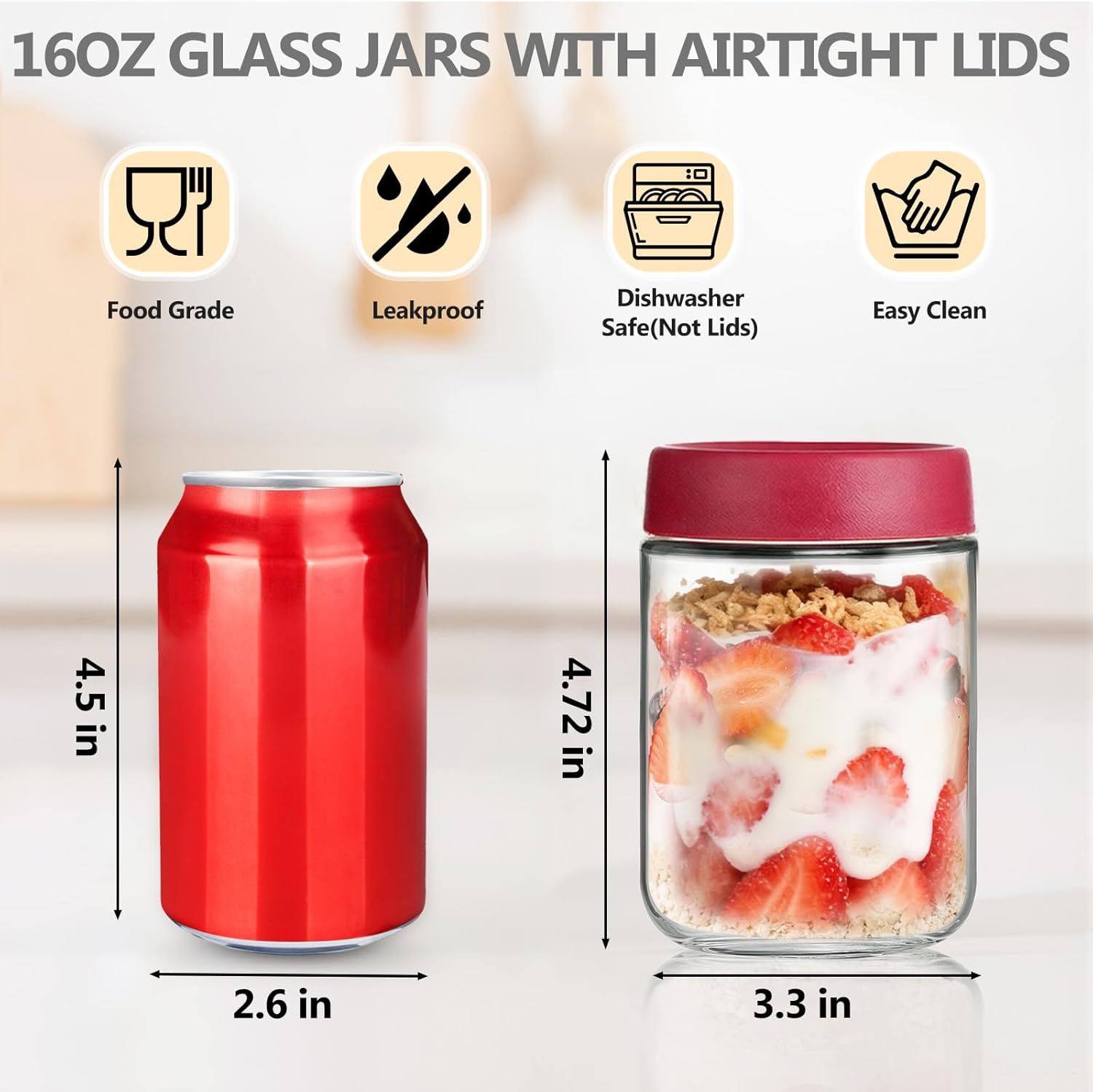 12 Pack Overnight Oats Contain – Food Storage Containers Glass recenzja i cena