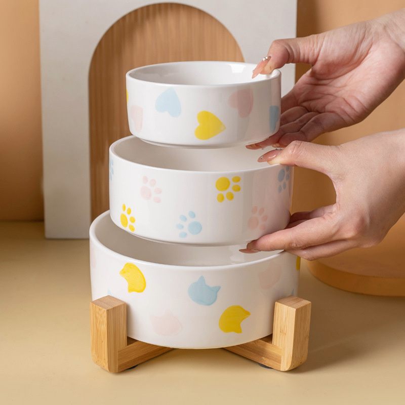 Ceramics Dog Bowl with Wood Ma – Food Storage Safety recenzja i cena