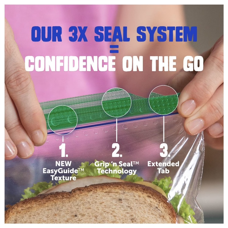 (3 pack) Brand XL Sandwich Bag – Food Storage Technology recenzja i cena