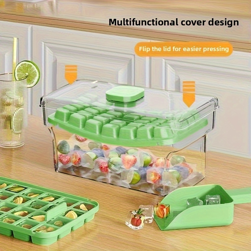 Press-key ice cube tray(Comes  – Food Storage With Scoop recenzja i cena