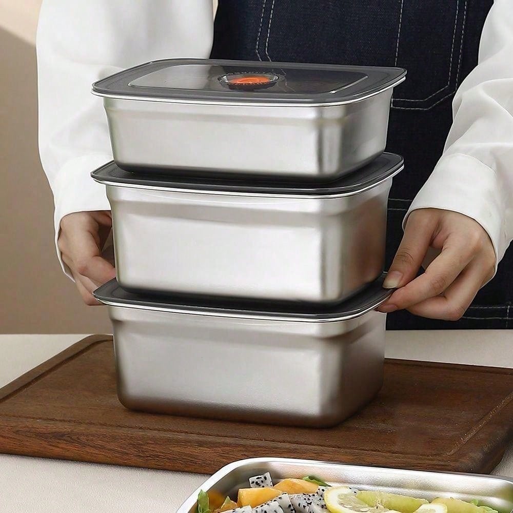 Buy 2 Get 1 Free 3 Pack Stainl – Food Storage Stackable Containers recenzja i cena