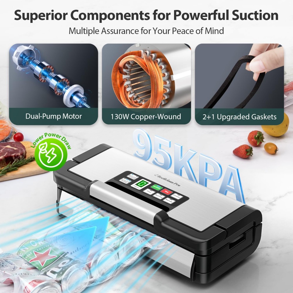 95kPa Vacuum Sealer Machine wi – Food Storage Technology recenzja i cena