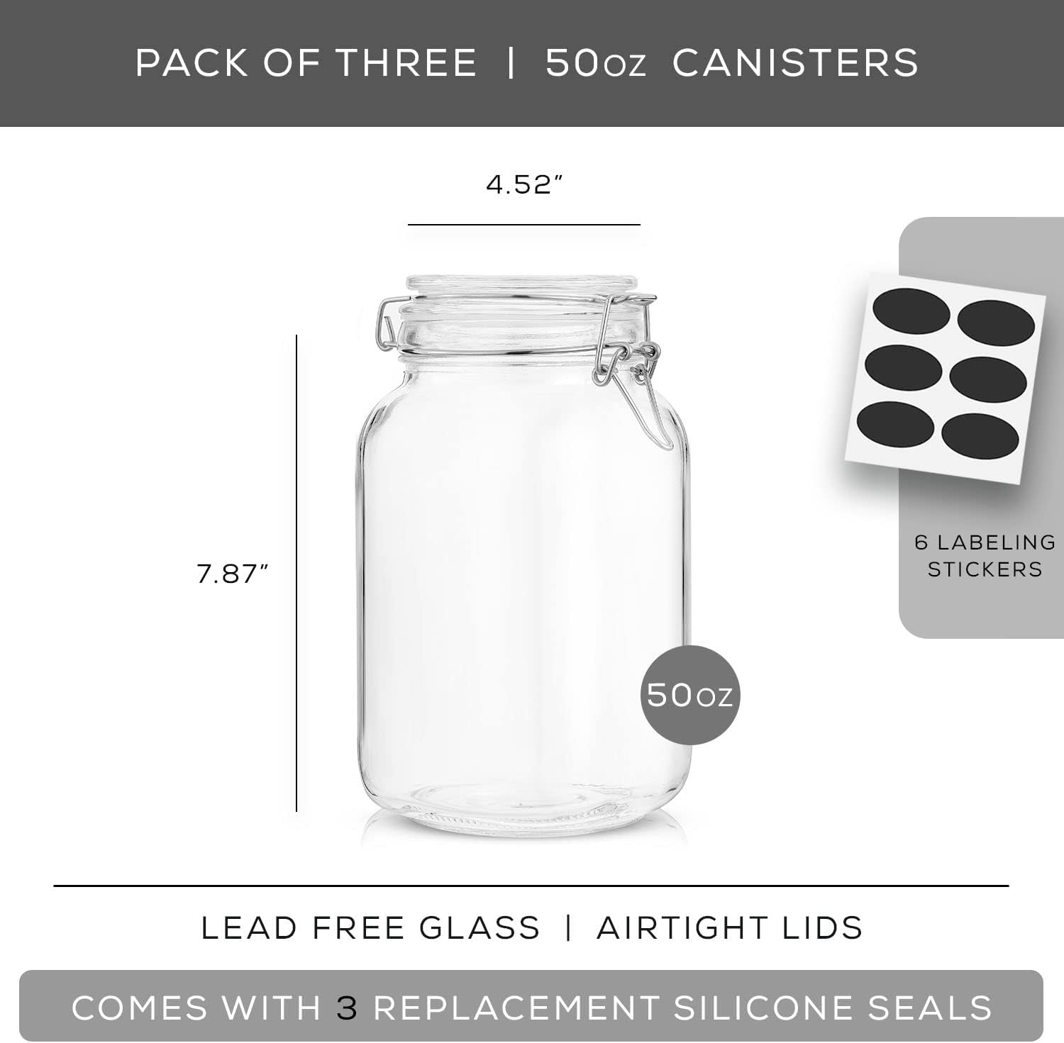 Airtight Glass Jars with Lids  – Food Storage Containers Glass recenzja i cena