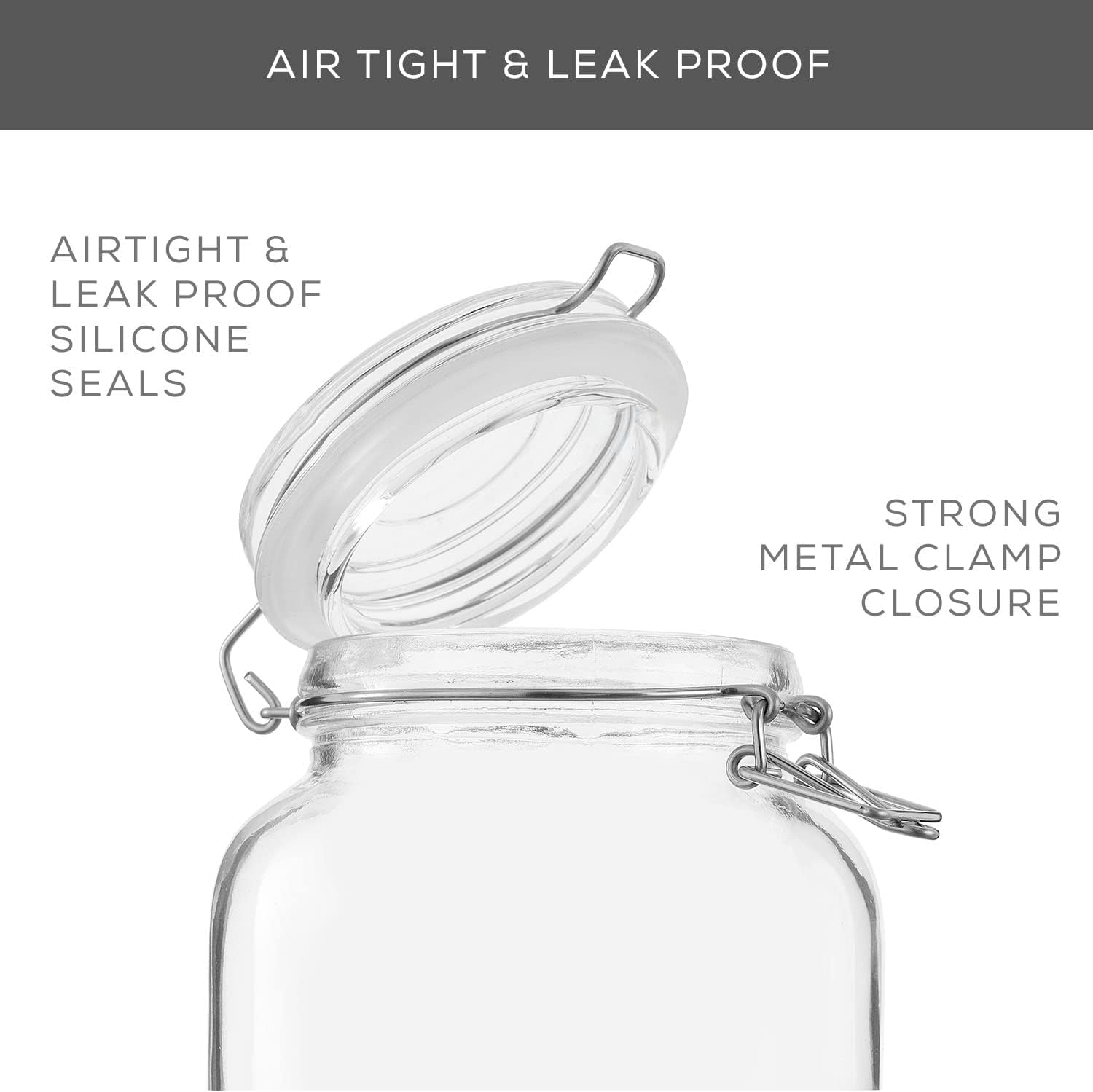 Airtight Glass Jars with Lids  – Food Storage Containers Glass recenzja i cena