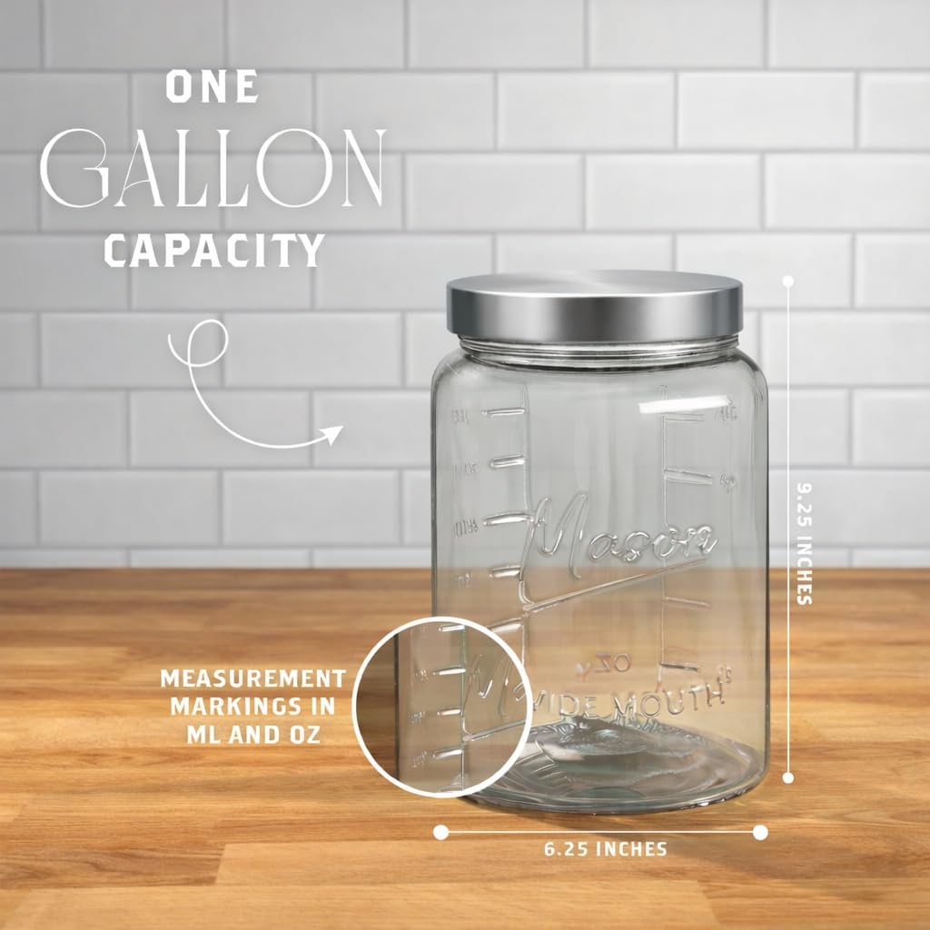 Extra Large    Jar - 1 Gallon  – Food Storage Containers Glass recenzja i cena
