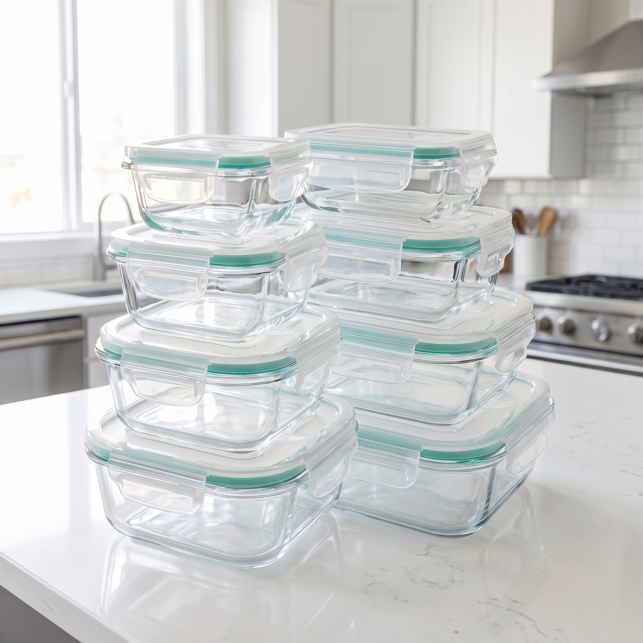 A set of 8 food storage contai – Food Storage Containers Glass recenzja i cena