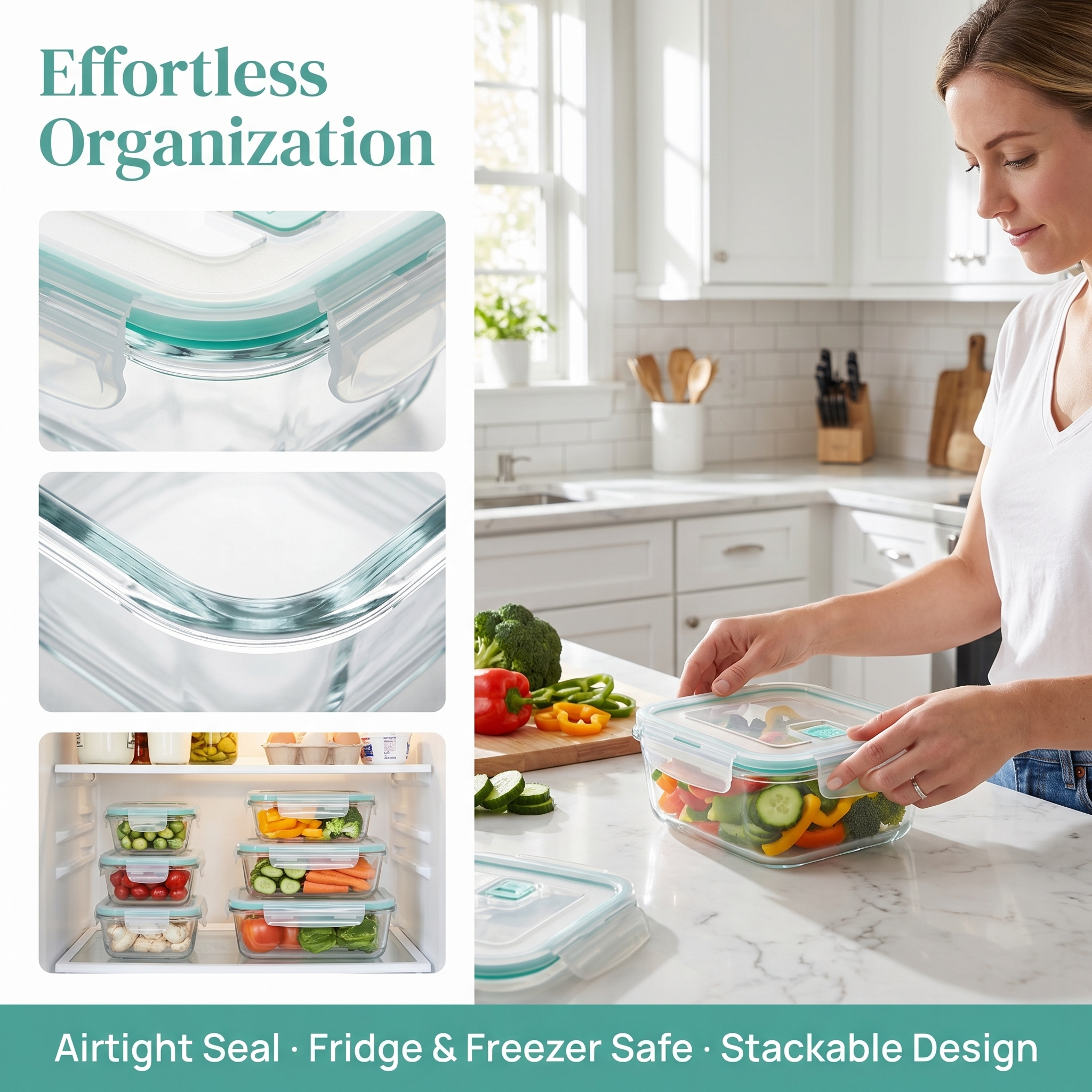 A set of 8 food storage contai – Food Storage Containers Glass recenzja i cena