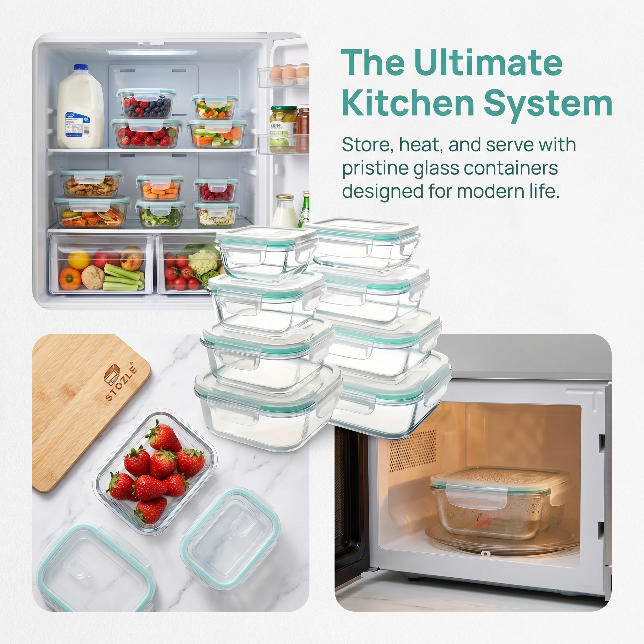 A set of 8 food storage contai – Food Storage Containers Glass recenzja i cena