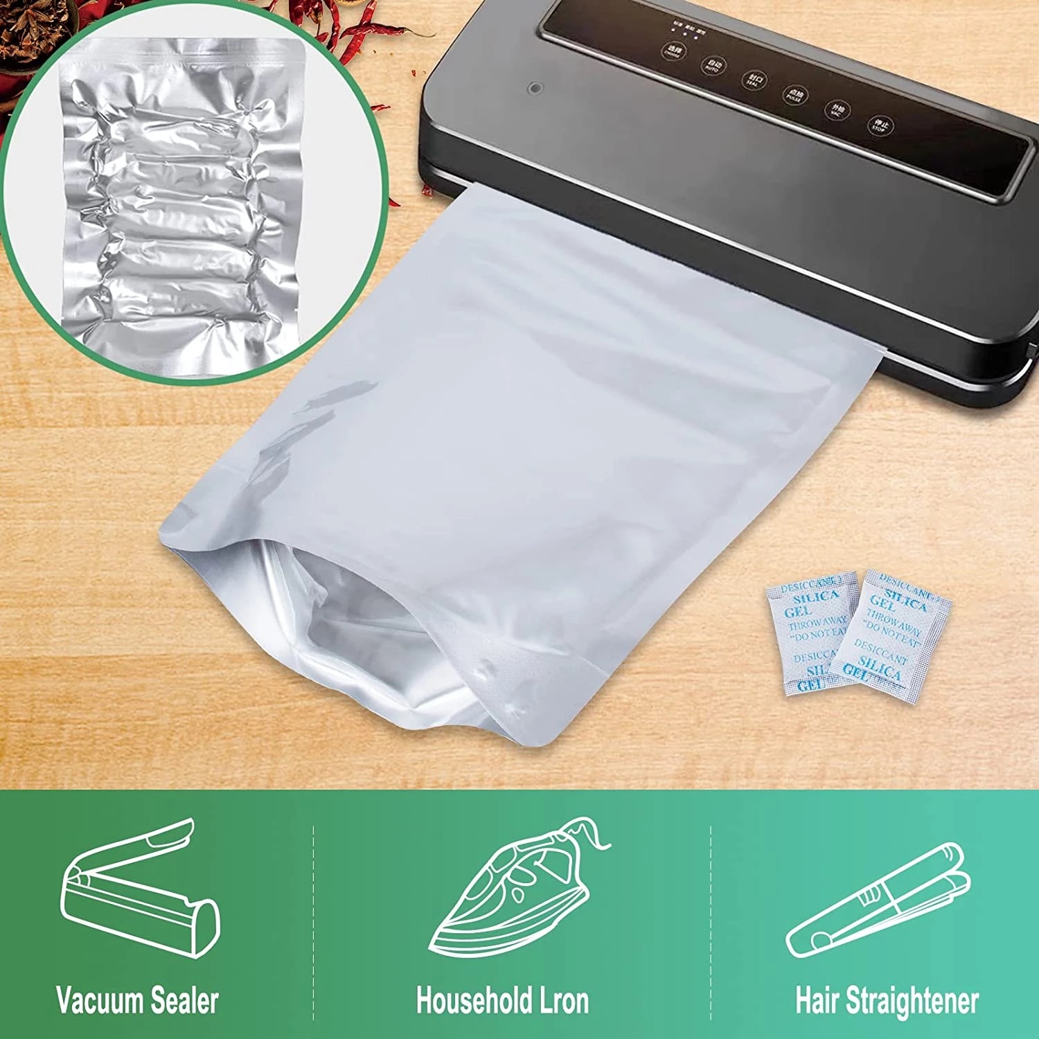 50Pack Reusable Aluminum Foil  – Food Storage Oxygen Absorbers recenzja i cena