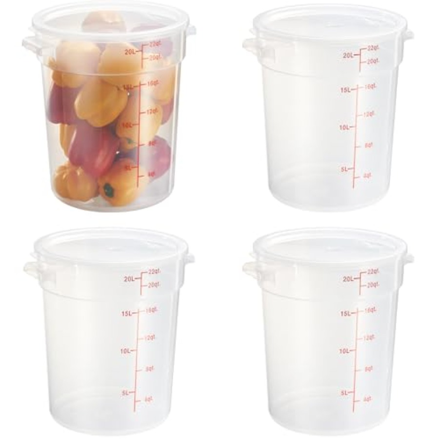 22 Quart Translucent Round Foo – Food Storage Quart Containers recenzja i cena