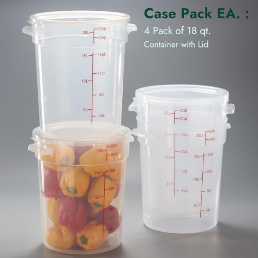 22 Quart Translucent Round Foo – Food Storage Quart Containers recenzja i cena