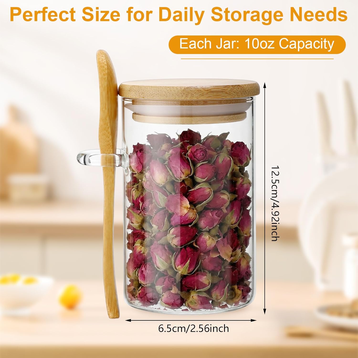10 Pack Glass Jars with Bamboo – Food Storage Containers Glass recenzja i cena