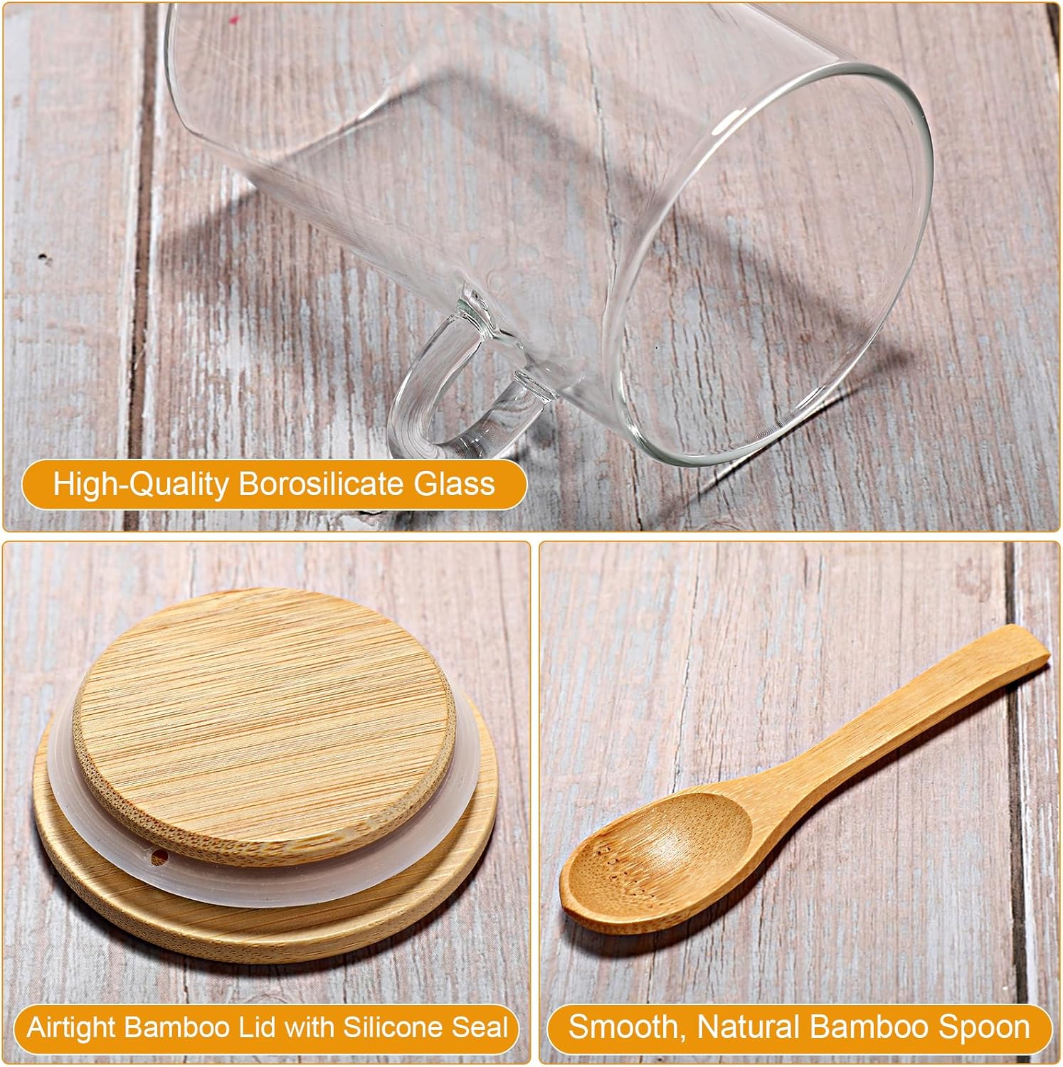 10 Pack Glass Jars with Bamboo – Food Storage Containers Glass recenzja i cena