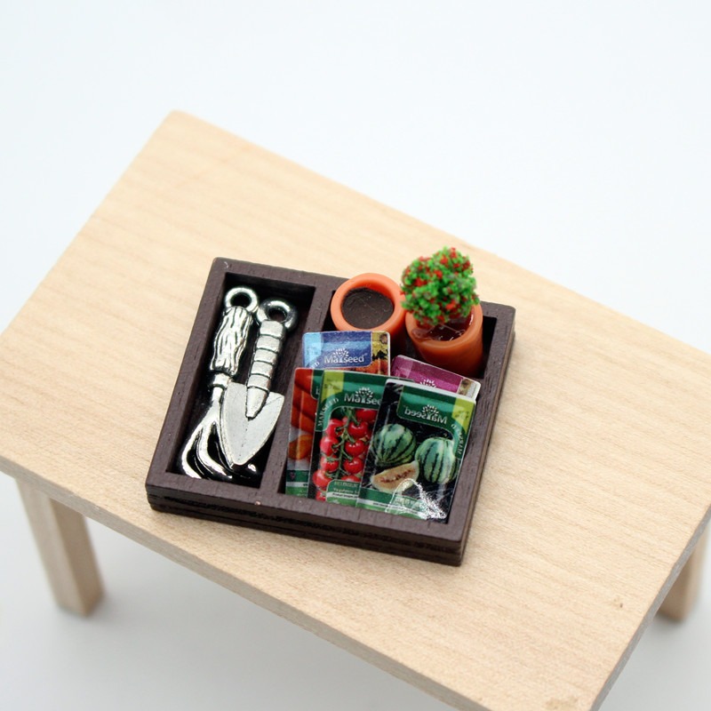 Dollhouse Gardening Wooden Box – Food Storage Plants recenzja i cena